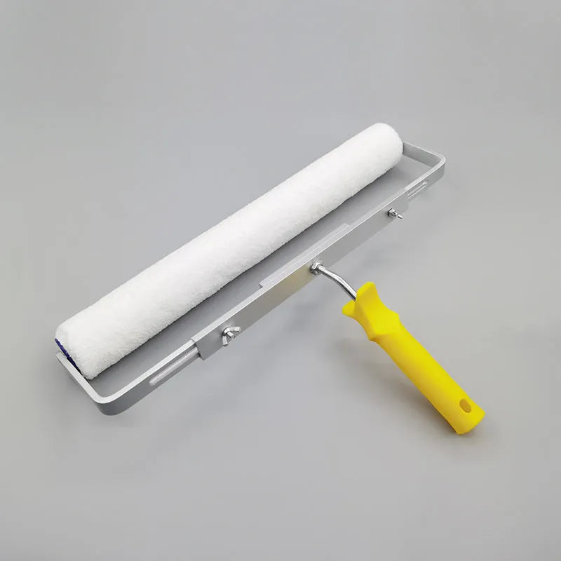 18-inch black paint roller kit with extension pole and three brush heads for wall and ceiling painting