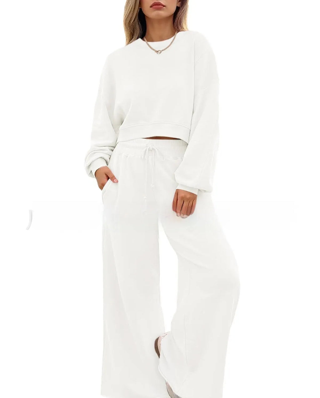 Women's casual two-piece trousers set in polyester fabric with street hipster styling