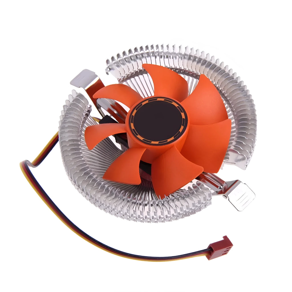 PC CPU cooler cooling fan 12V DC 2600RPM low noise with black chassis and installation accessories
