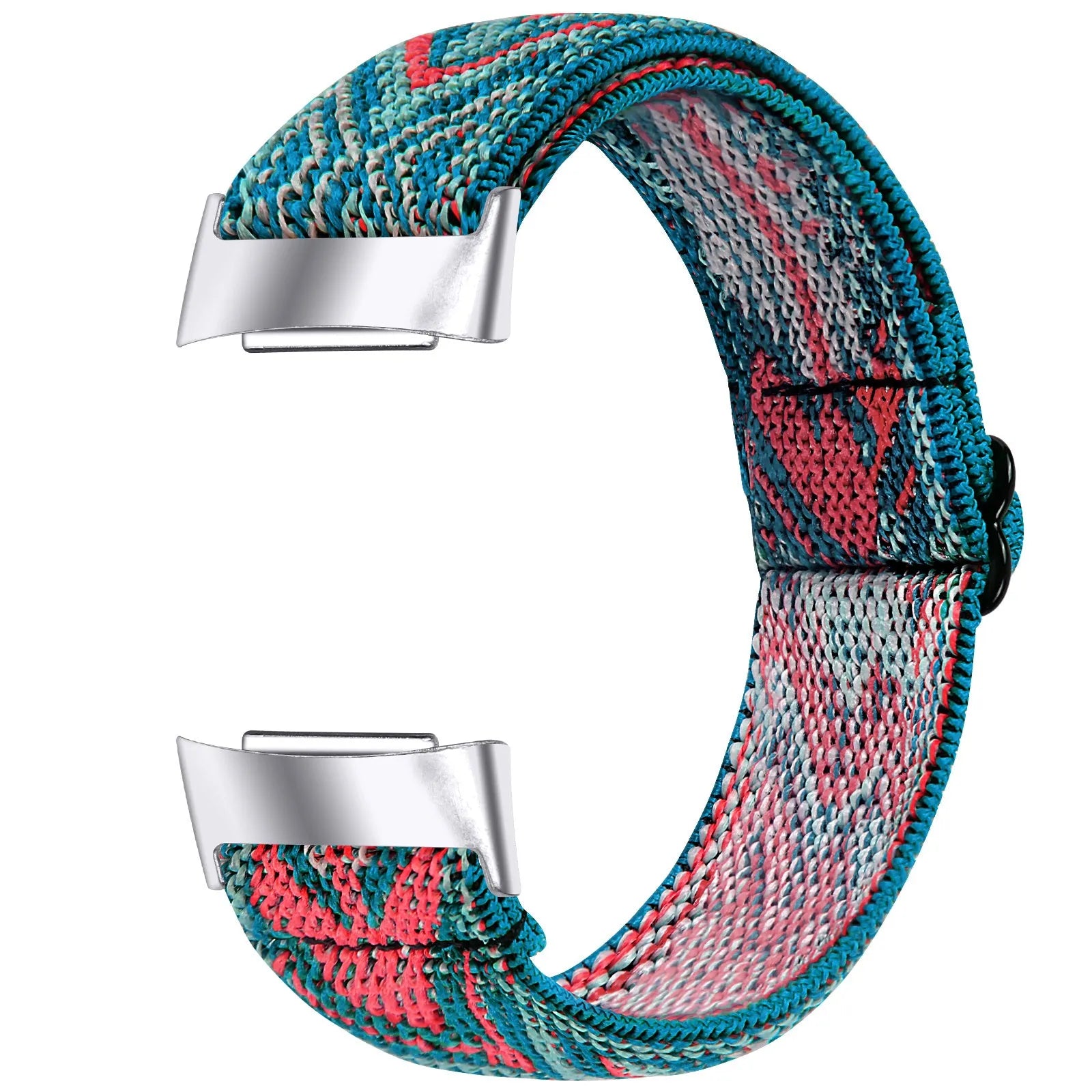 Elastic printed watch strap for Fitbit Charge 6 shown in multiple colour options