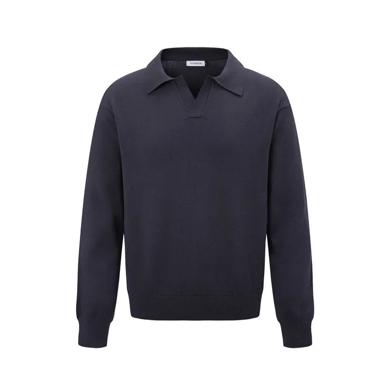 Loose pullover sweater in acrylic blend fabric available in beige, black, and dark grey colours