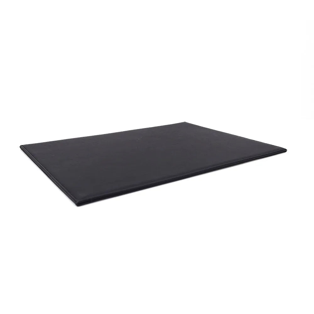 A3 sized anti-radiation printing pad in blue colour on a desk next to a printer.