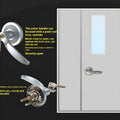 Stainless steel fire door push lock with external handle for 65cm baked paint single doors