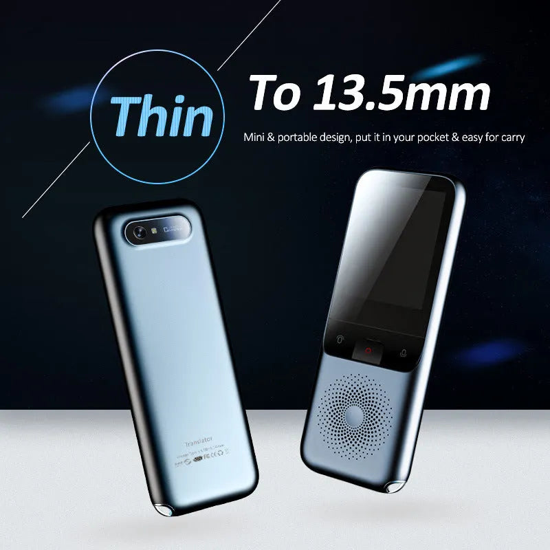 Intelligent voice translator with ABS body, key and touch controls, Android system, 10M wireless range