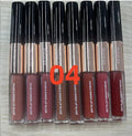 C-L021 double-head non-stick cup lip gloss showing two applicator tips and available in eight colour shades