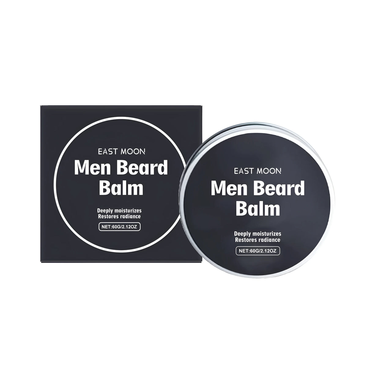 60g men's beard balm tin with white beeswax, petrolatum, mineral oil, and vitamin E beard care cream