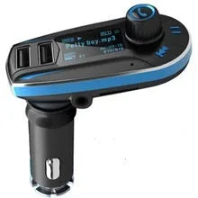 BT618C vehicle Bluetooth MP3 player and FM transmitter with LCD screen on car dashboard