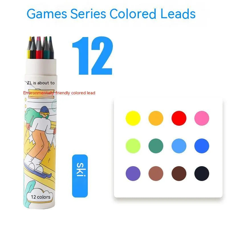Zhenglin Sports Series coloured pencils in assorted colour sets for children's art projects