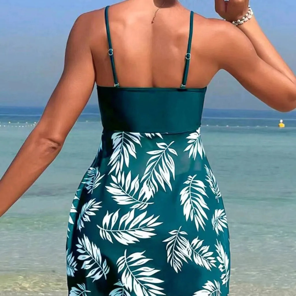 Women's high-waist mesh swim boxers in black, blue, and peacock green.