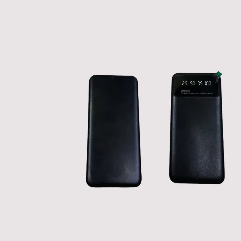 Smart heated coat with 3-gear temperature control, hood, and power bank in black