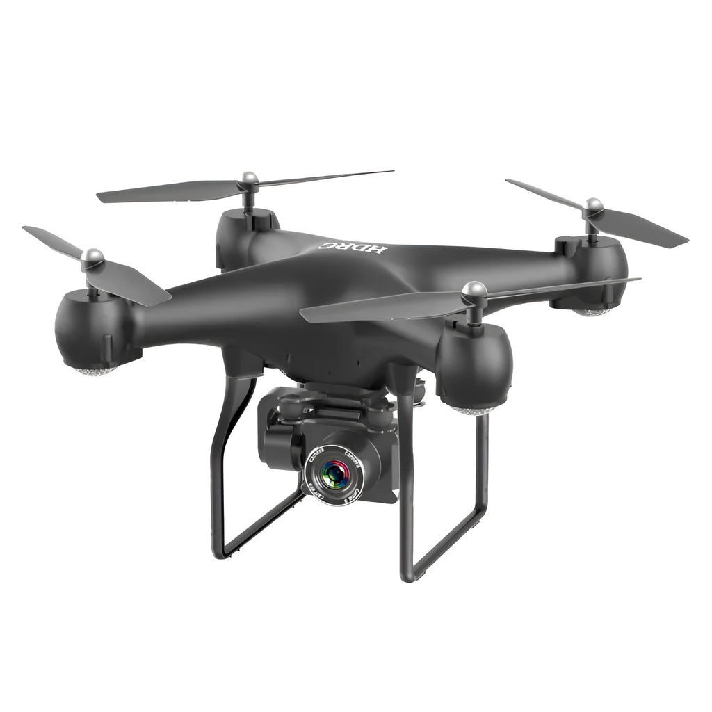 Four-axis remote control toy plane with protection ring, 2.4GHz remote and 3.7V 2200mAh battery, black or white