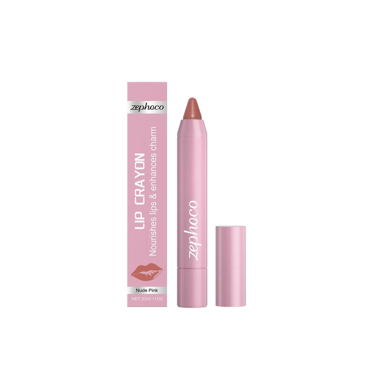 Velvet lip gloss pen in Bare pink, Pale pink and Pink Purple with mineral oil, petrolatum and beeswax formula