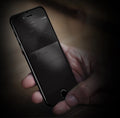 Tempered glass privacy screen protector for iPhone XS Max on a phone.