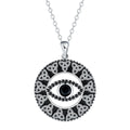 Copper Devil's Eye necklace for women with cross chain design.