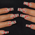 French Love Red Diamond small cherry nail art sticker set with 24 sheets and adhesive glue, JP1601 colour