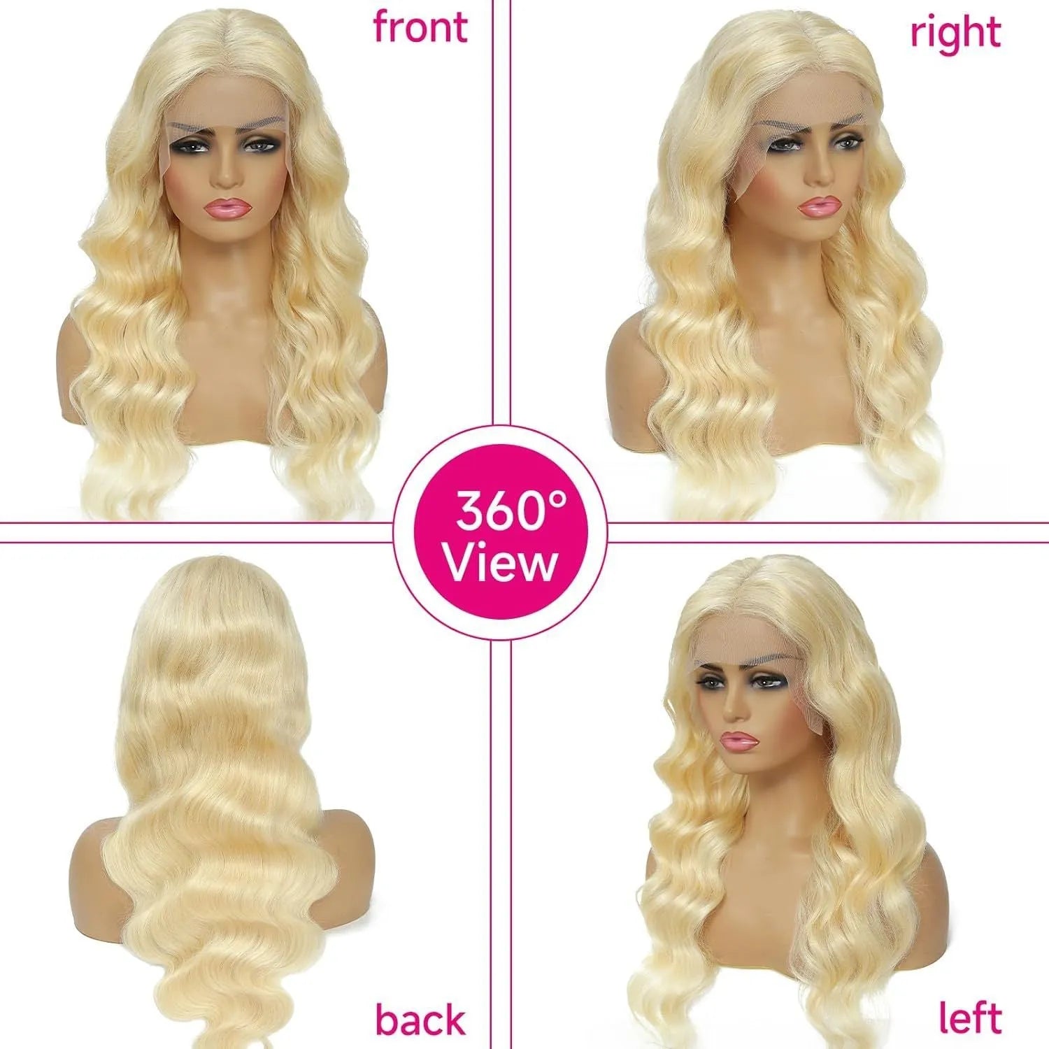 Women's synthetic wig with front lace and medium long curly hair in colour M1 539 613#