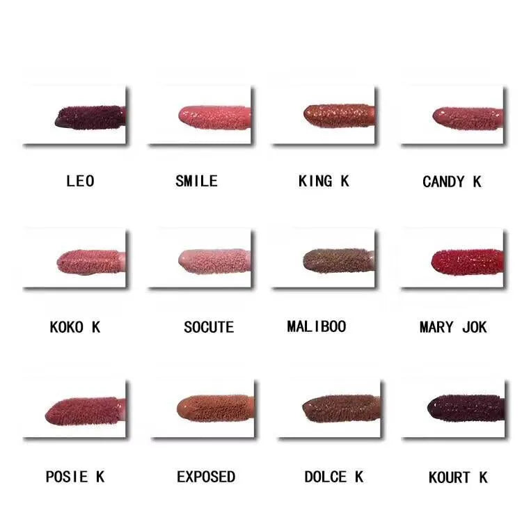 Non-stick matte lipstick in multiple colour swatches with waterproof long-lasting moisturising formula