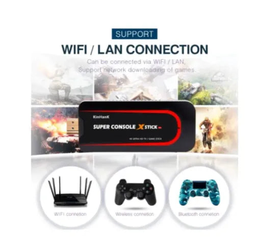 64-bit HDMI retro game console with dual-system support and 64G 128G 256G memory options