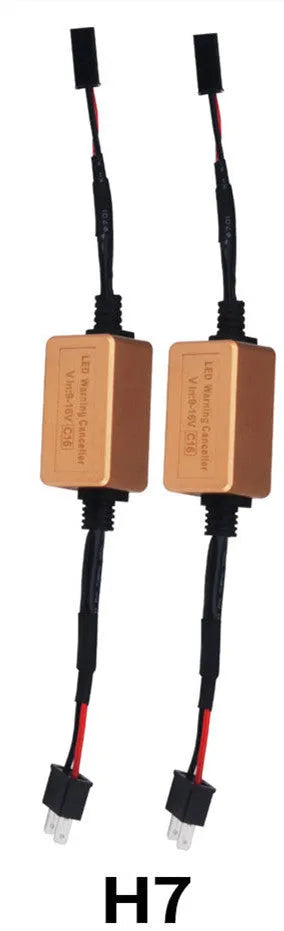 Black alloy Canbus decoder for H4 H7 H11 LED car headlights to eliminate flicker and error codes
