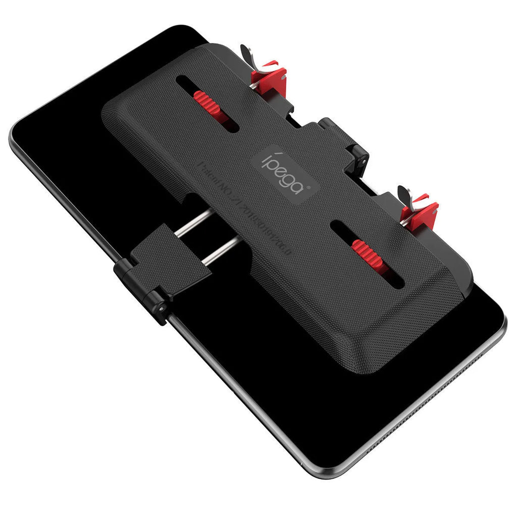 PG-9137 black mobile phone gaming trigger bracket with hidden metal trigger and adjustable telescopic clip
