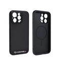 A Black protective phone case compatible with iPhone 13, 14, and 15 Pro and Pro Max models.