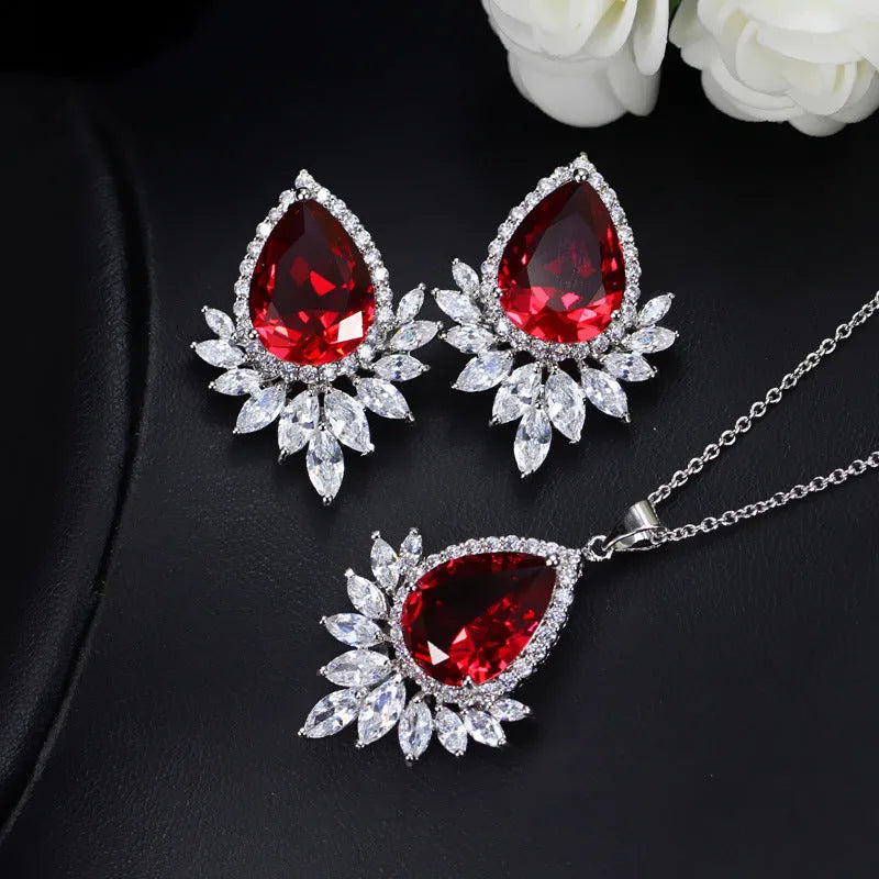 AAA jewellery chain and bridal banquet set with blue, red, and white colour options