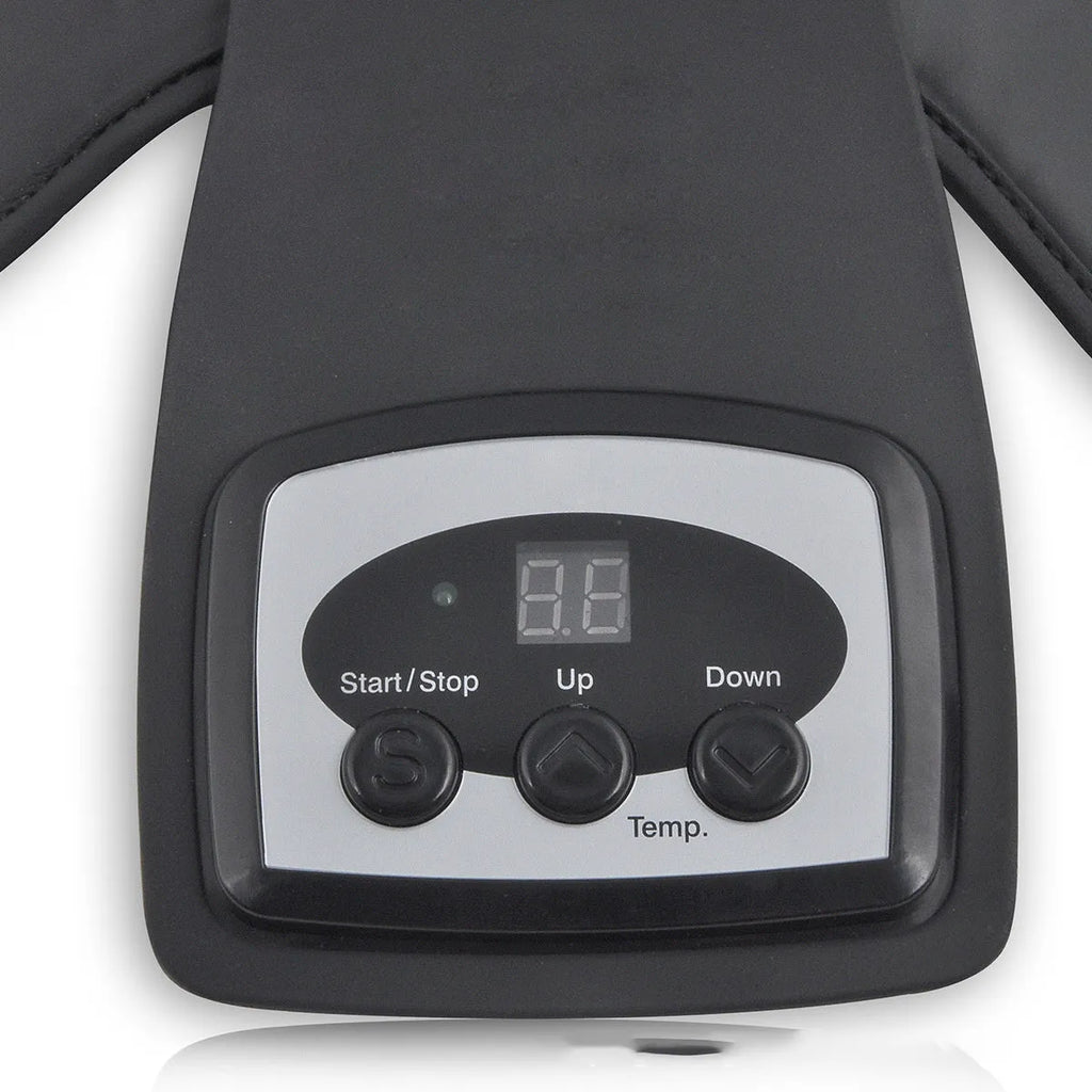 Infrared knee massager with adjustable temperature control and shoulder pads