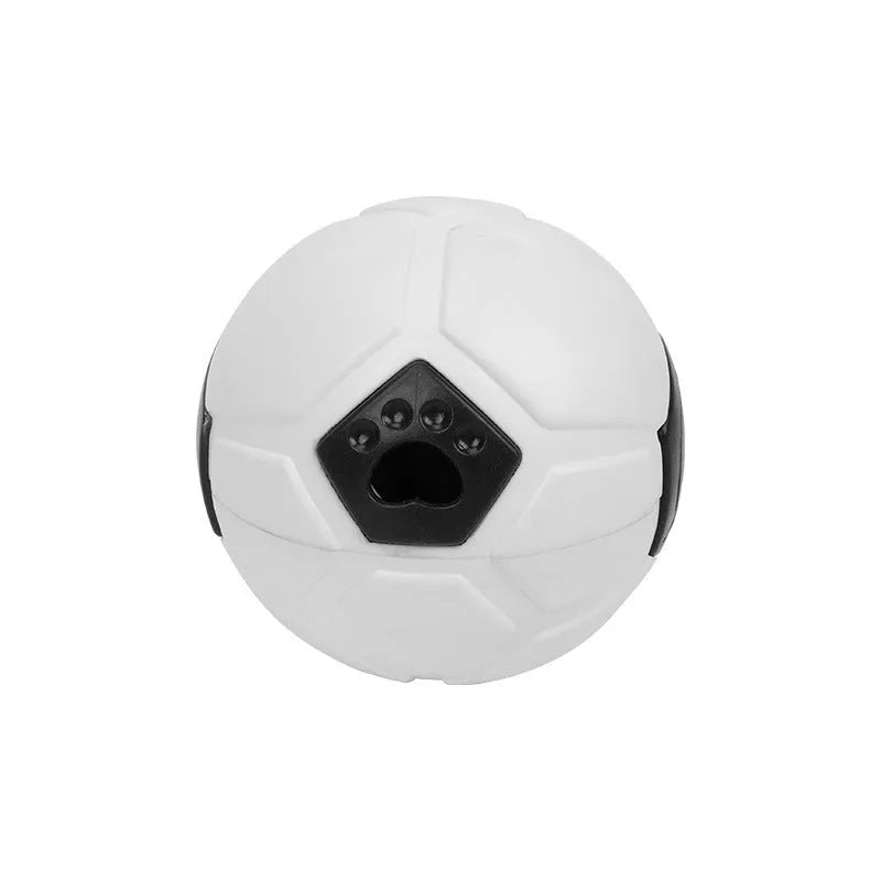 Orange and white TPR rubber dog ball toy for teeth grinding and nibbling