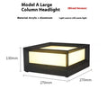 Aluminium outdoor solar LED column light with IP54 waterproof rating for garden pathways.