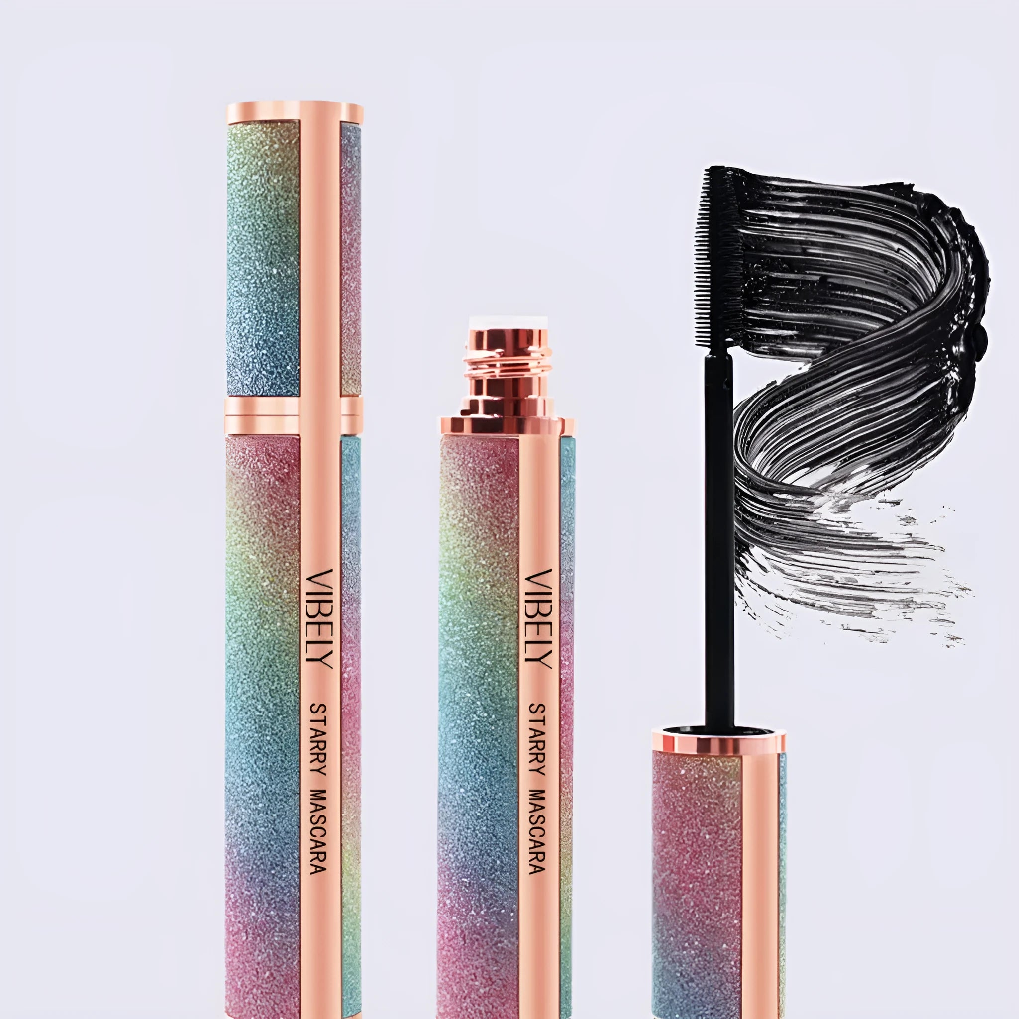 Black 4D waterproof mascara tube for long thick curled lashes