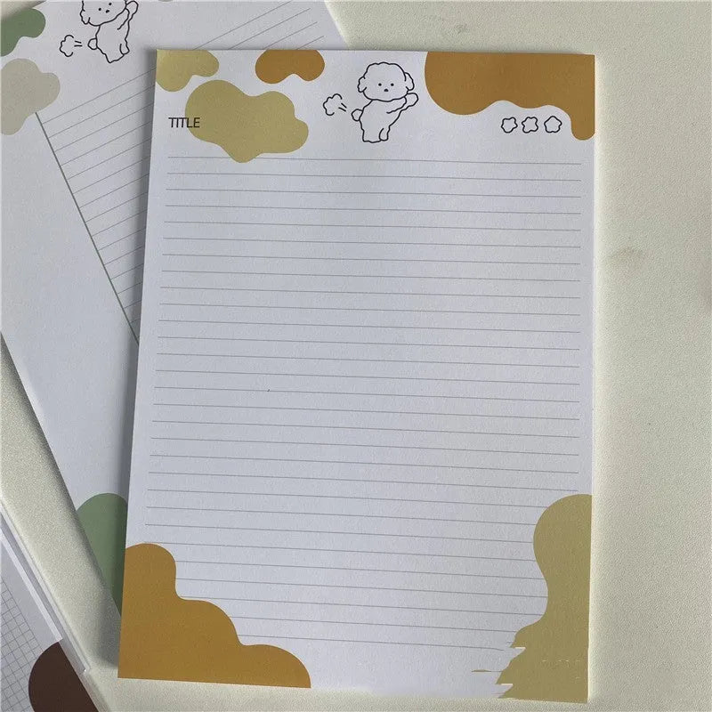 INS Wind B5 sticky note paper pad with dog theme design in six colour options