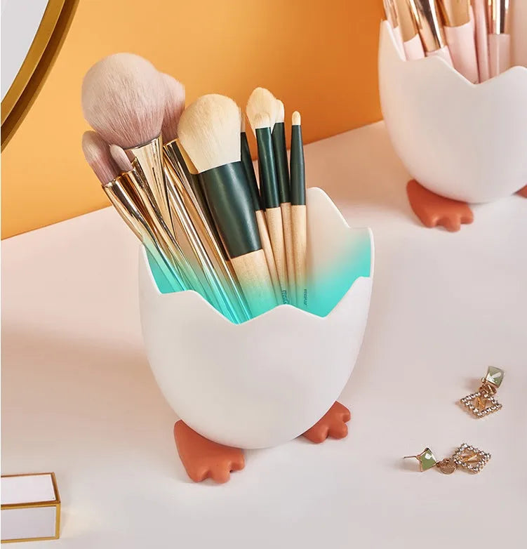 Plastic pen holder cracked chicken storage box for desktop stationery organisation