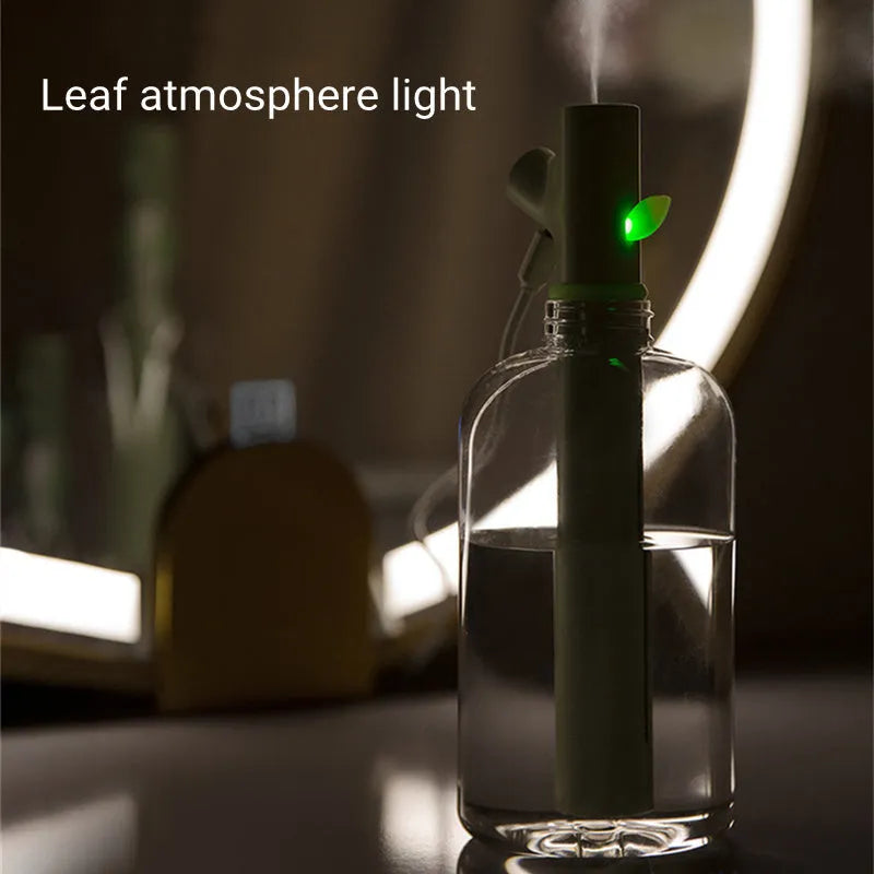 Transparent branch-shaped portable USB humidifier with adjustable mist settings