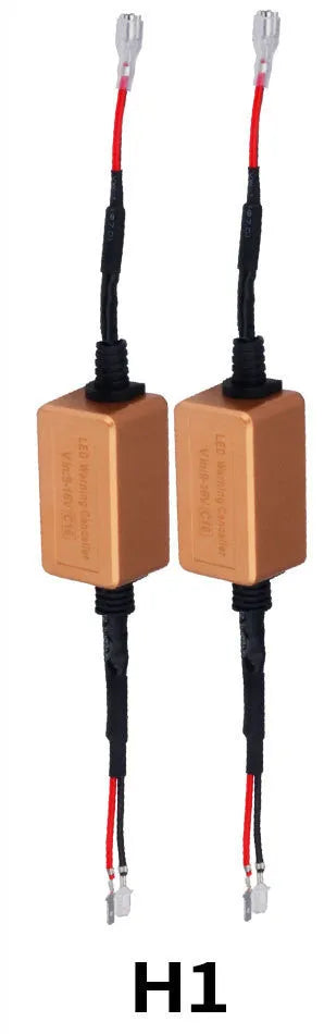 Black alloy Canbus decoder for H4 H7 H11 LED car headlights to eliminate flicker and error codes