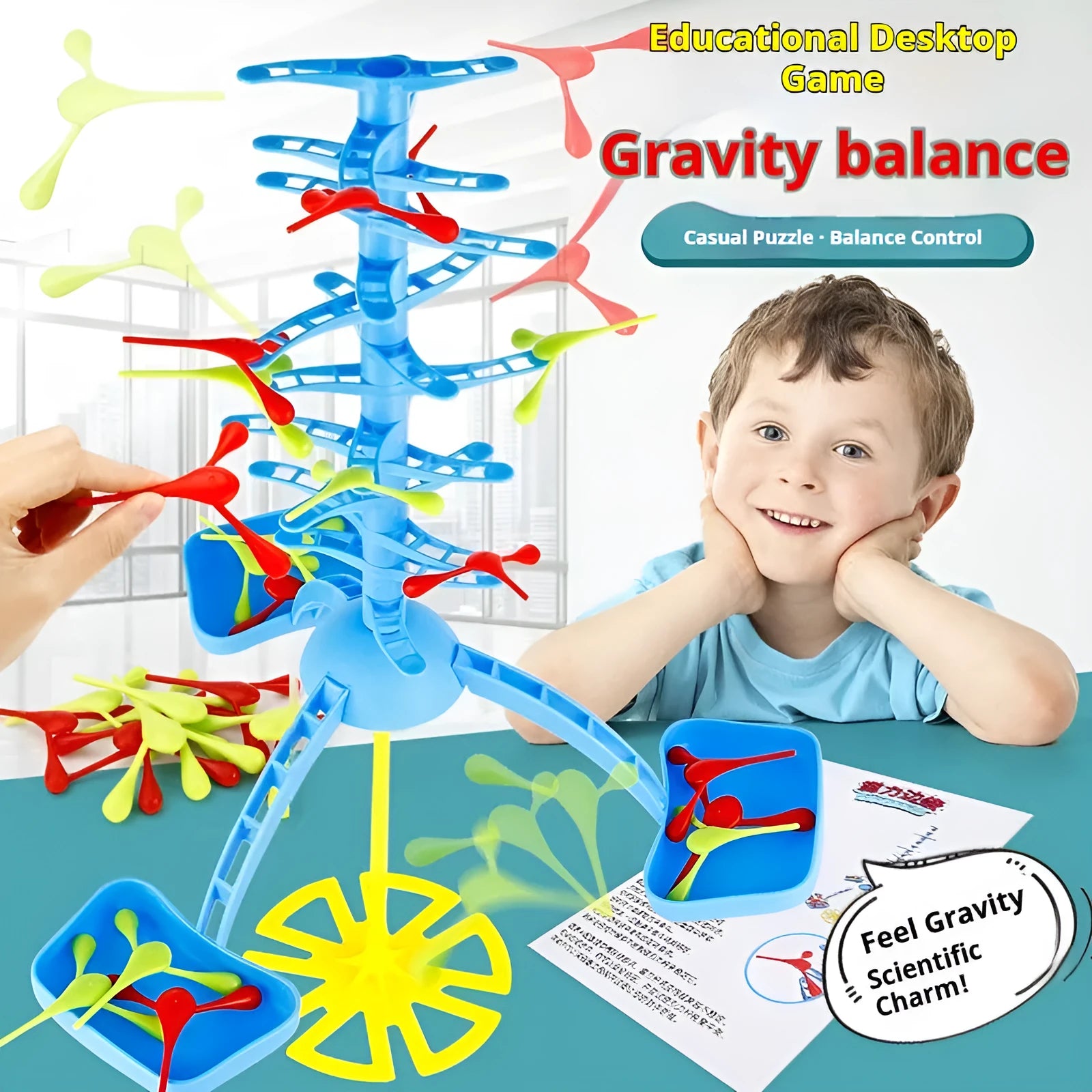 Gravity Balancing Bird plastic toy for multiplayer family and party play