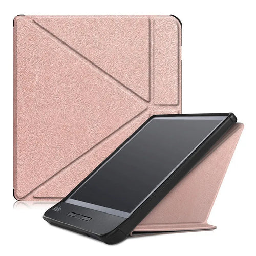 Leather anti-fall cover for Kobo Forma 8-inch tablet in black with sleep function