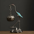 New Chinese style copper alloy gourd fan dragon and phoenix stove pipa incense coil burner in Painted Blue