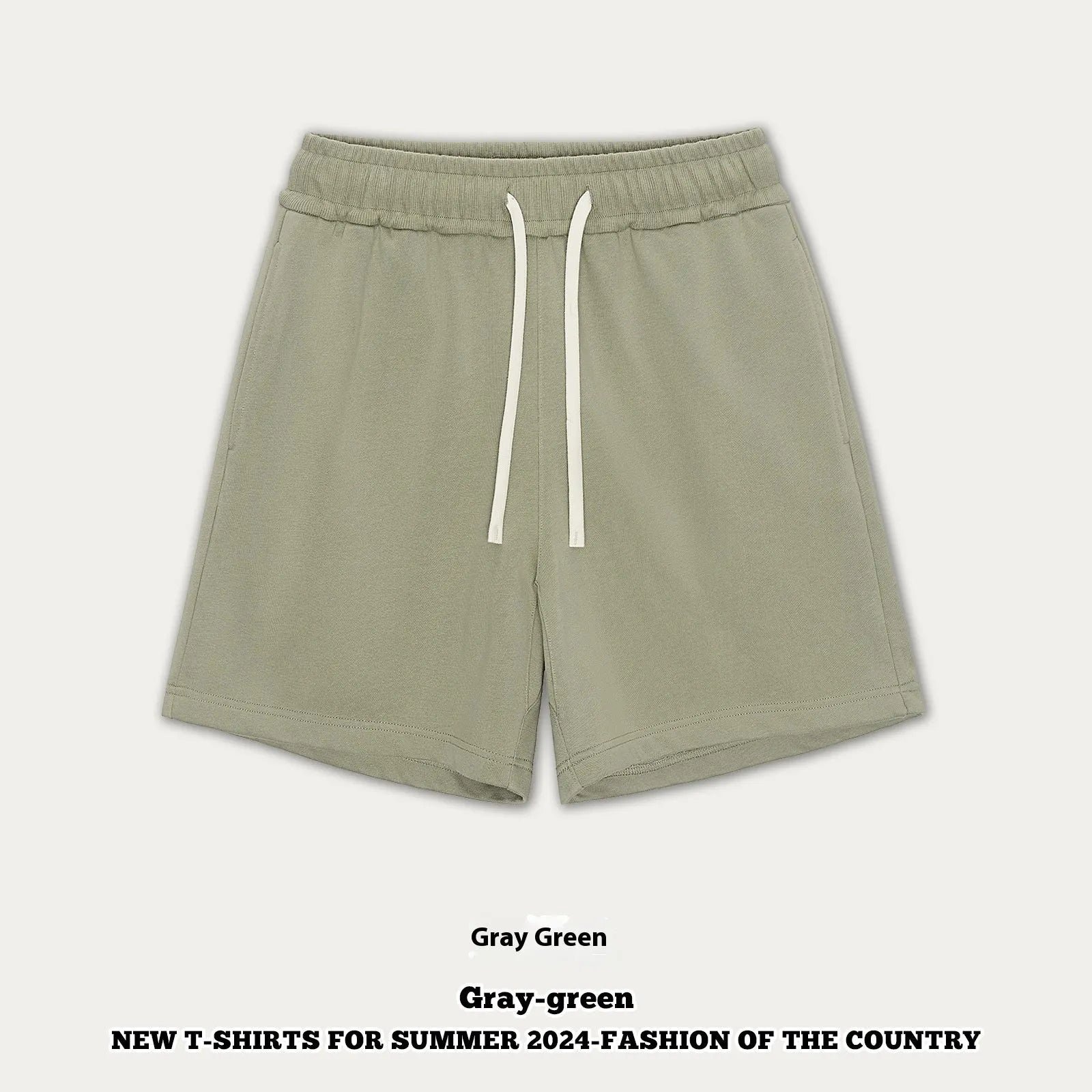 A pair of loose-fit cotton denim shorts for children in a charcoal gray colour