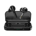 Black TWS wireless Bluetooth earbuds with IPX5 waterproof rating