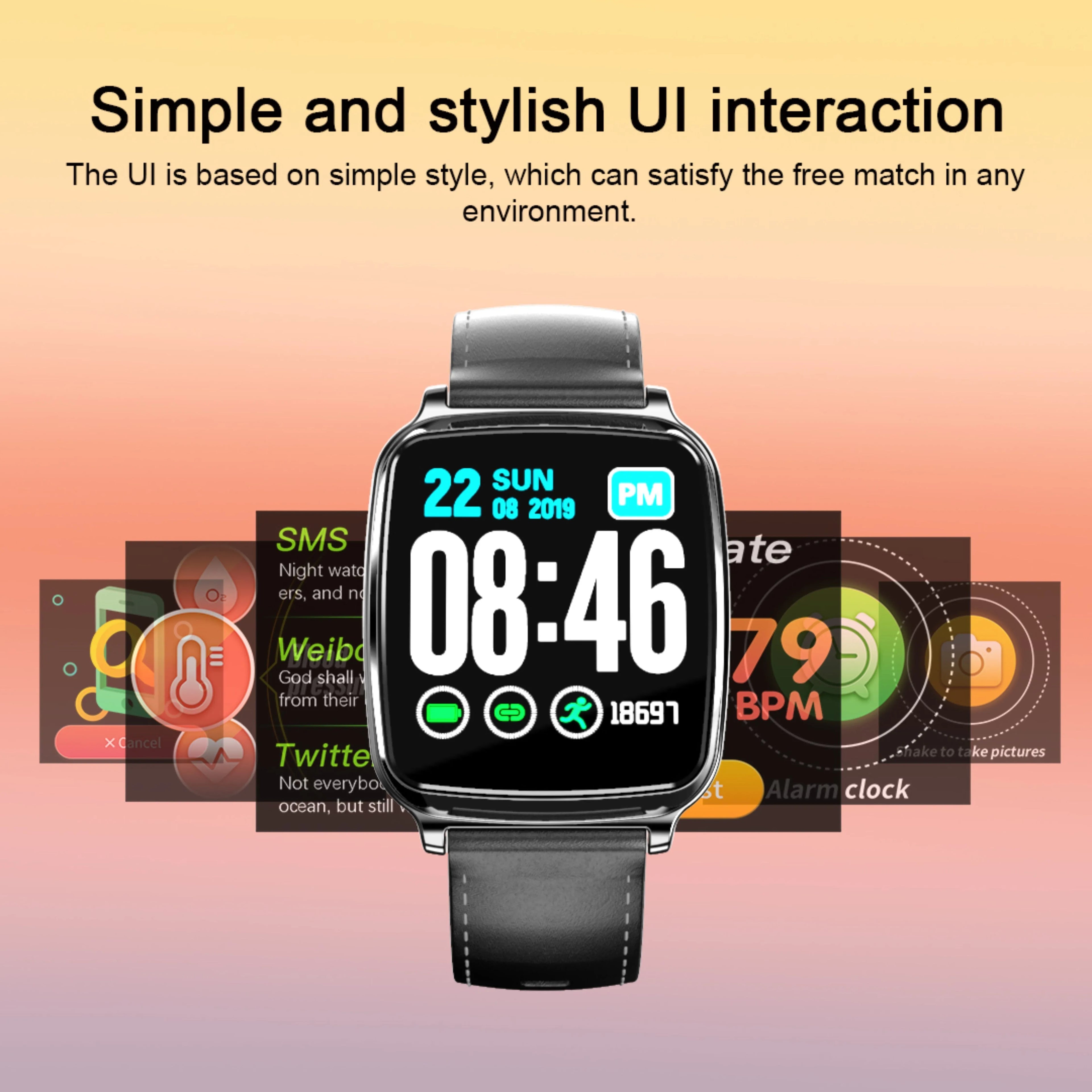 M8 smart bracelet with heart rate monitoring on wrist showing zinc alloy body and TPU strap