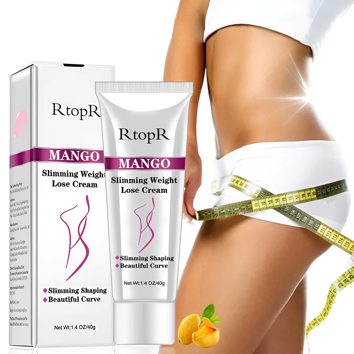 RtopR Mango Body Lotion Cream white slimming massage cream with herbal extracts for weight loss and cellulite