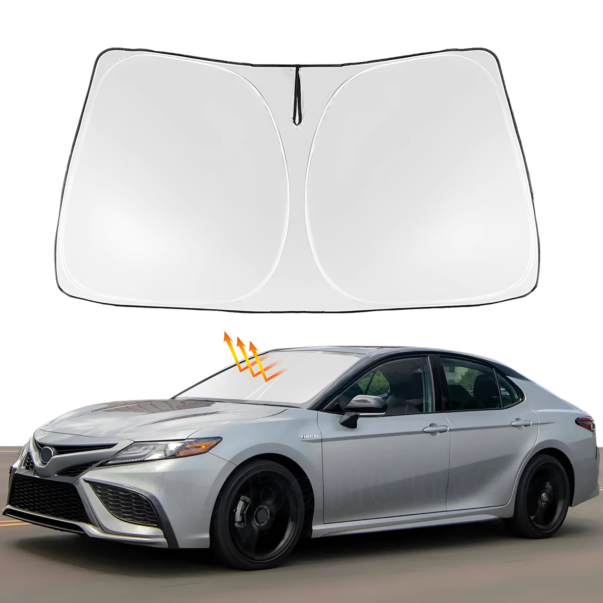Silver reflective car sunshade cover for Toyota NOAH XOVY 90 series front windshield
