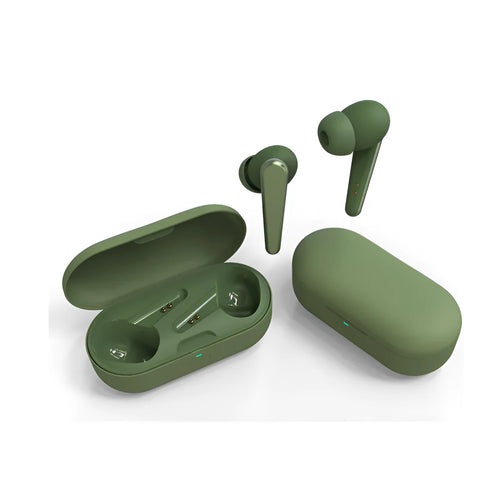 ANC active noise reduction Bluetooth 5.0 earbuds with battery display in black white pink green and blue colours