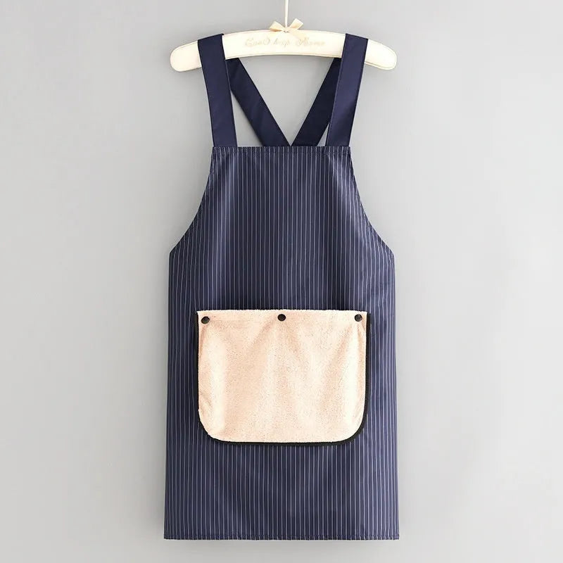 Waterproof polyester kitchen apron in multiple colour options for cooking and cleaning protection