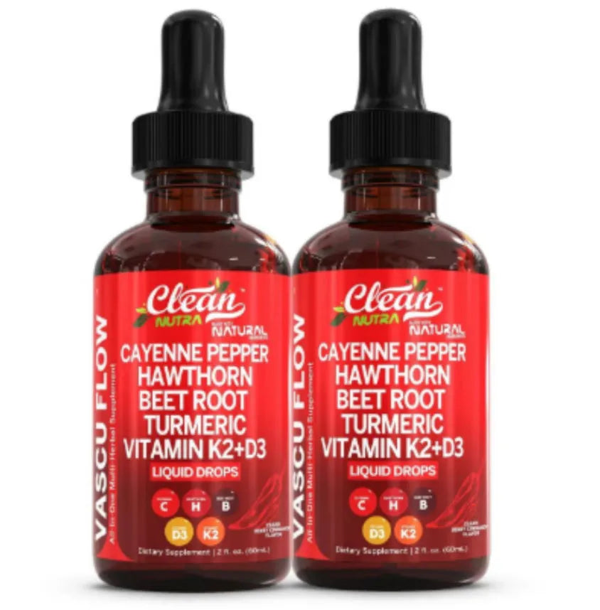 60ml glass bottle of Vitamin D3 K2 Hawthorn Fruit Liquid Drops with dropper