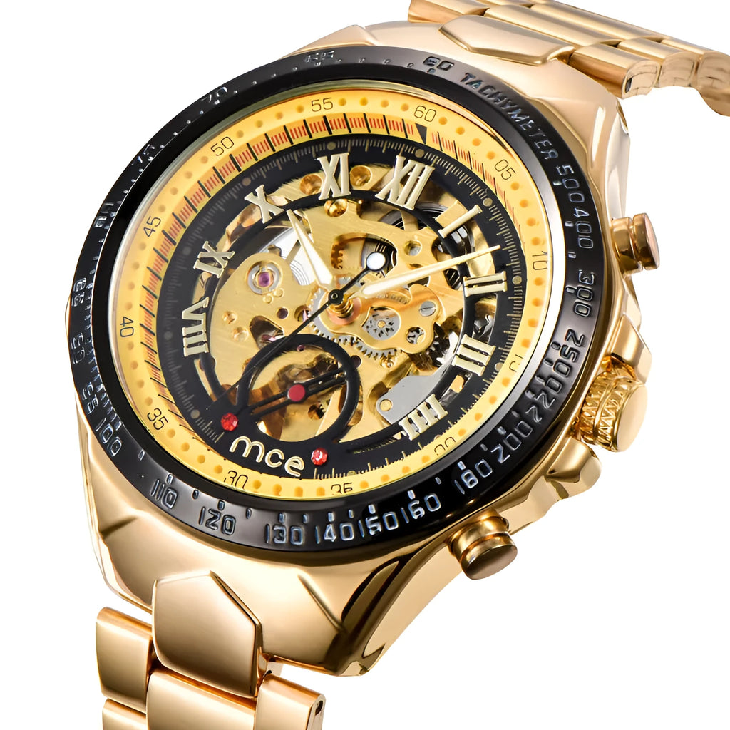 MCE men's automatic mechanical watch with explosion-proof feature in multiple colour options
