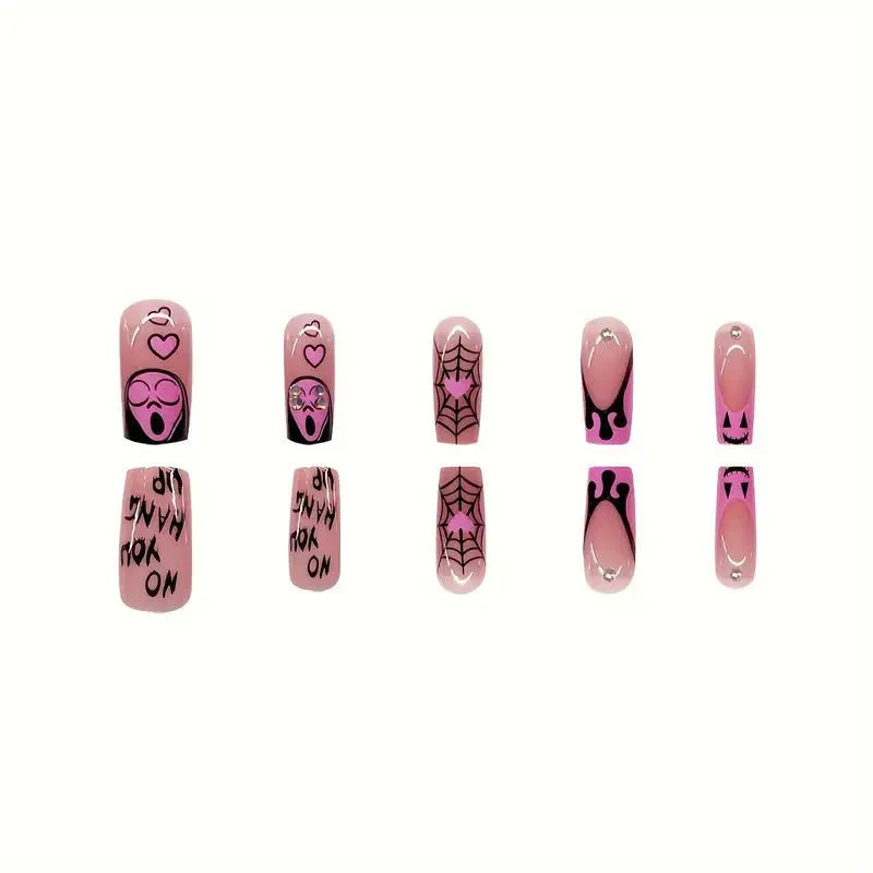 Plastic Halloween armour set with detachable square pieces and love heart pattern in XXS247 colour