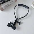 Black plastic universal cell phone neck hanging bracket with phone clip and anti-slip cushion