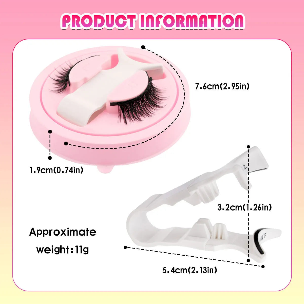 Reusable waterproof glue-free false eyelashes in natural artificial fibre