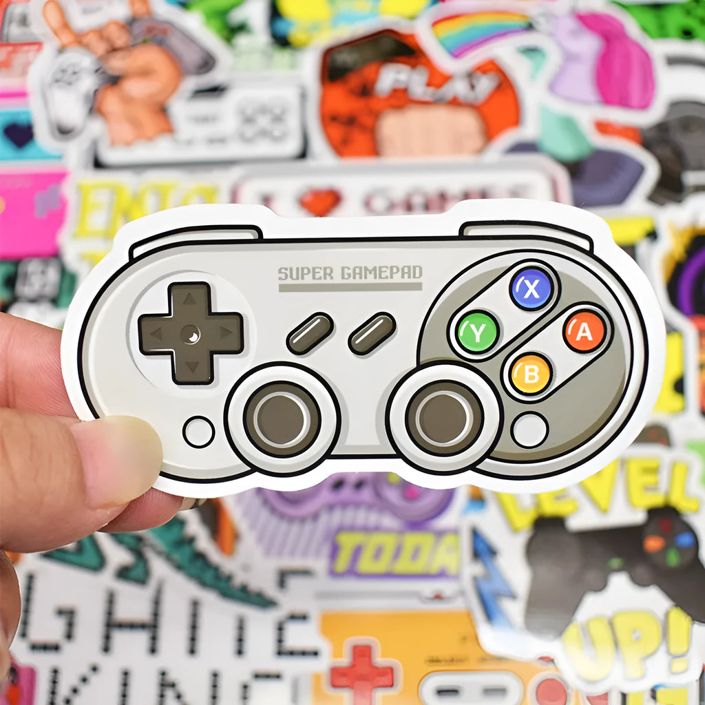 Nostalgic game console graffiti stickers set of 50 PVC waterproof removable decals for laptop suitcase skateboard